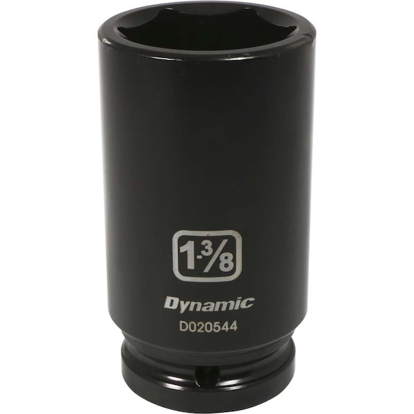 3/4" Drive Deep Socket, Black Phosphate, Tools 3/4" Drive 6 Point SAE, 1-3/8" Deep Length